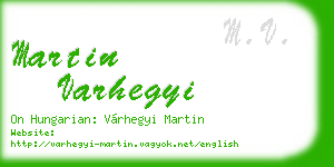 martin varhegyi business card