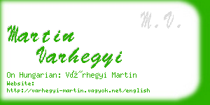 martin varhegyi business card